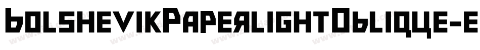 BolshevikPaperlightOblique-eJme字体转换