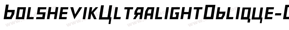 BolshevikUltralightOblique-O5eO字体转换