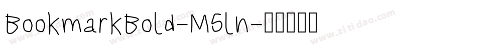 BookmarkBold-M5ln字体转换