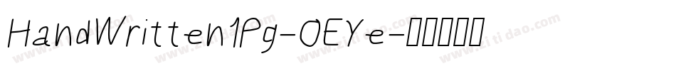 HandWritten1Pg-OEYe字体转换