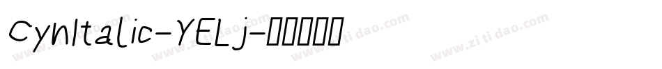 CynItalic-YELj字体转换