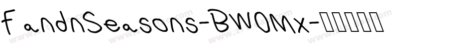 FandnSeasons-BW0Mx字体转换