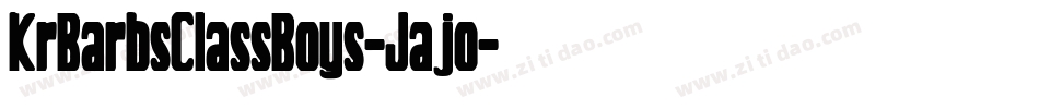 KrBarbsClassBoys-Jajo字体转换