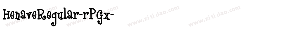 HenaveRegular-rPGx字体转换