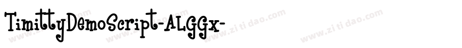 TimittyDemoScript-ALGGx字体转换