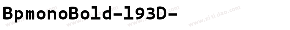 BpmonoBold-l93D字体转换