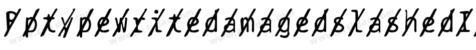 BptypewritedamagedslashedItalic-71mw字体转换