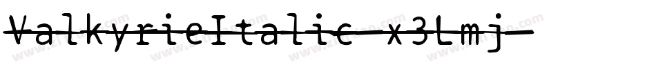 ValkyrieItalic-x3Lmj字体转换