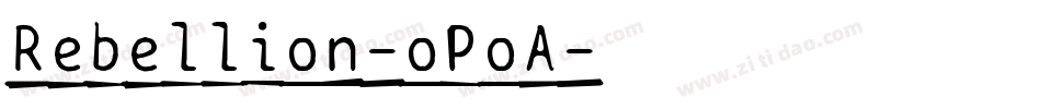 Rebellion-oPoA字体转换