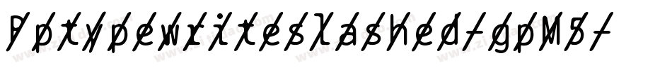Bptypewriteslashed-gpM5字体转换