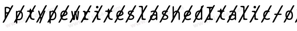 BptypewriteslashedItalic-o1PA字体转换