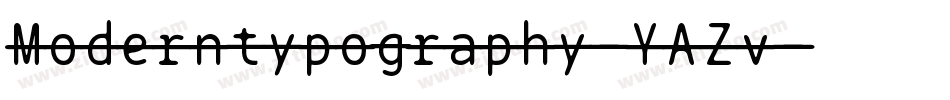 Moderntypography-YAZv字体转换