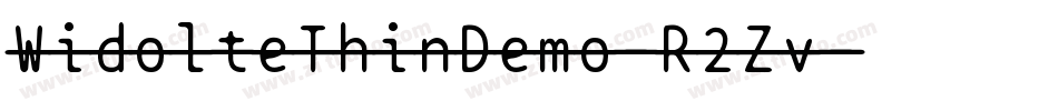 WidolteThinDemo-R2Zv字体转换 WidolteThinDemo-R2Zv字体转换