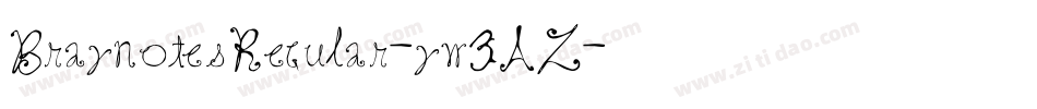 BraynotesRegular-yw3AZ字体转换