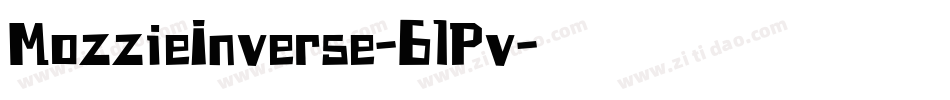 MozzieInverse-6lPv字体转换