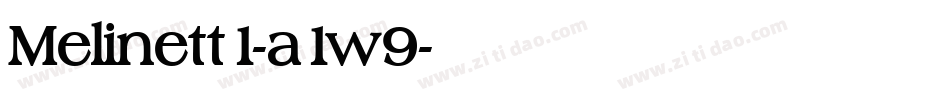Melinett1-a1w9字体转换