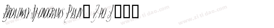 BroadwayMonogramsPlain-ZpqJ字体转换