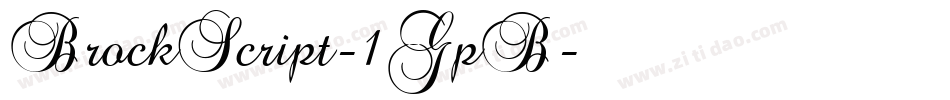 BrockScript-1GpB字体转换