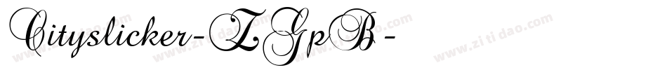 Cityslicker-ZGpB字体转换