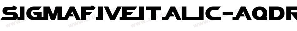 SigmaFiveItalic-aODR字体转换