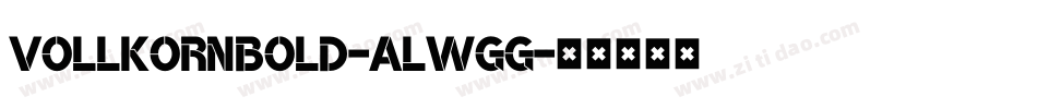 VollkornBold-ALwGg字体转换
