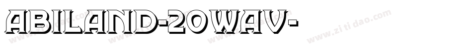 Abiland-2OWAv字体转换
