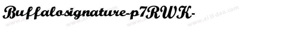 Buffalosignature-p7RWK字体转换