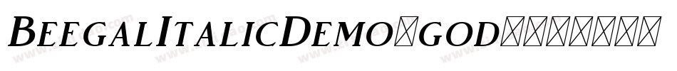 BeegalItalicDemo-god4字体转换