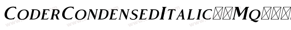 CoderCondensedItalic-5Mq8字体转换