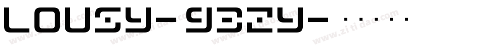 Lousy-G3Zy字体转换