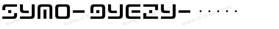 Symo-9YEZy字体转换