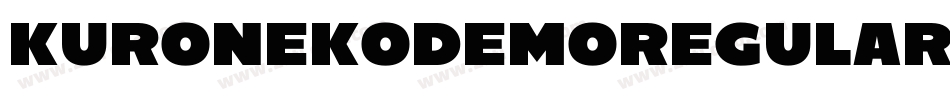 KuronekoDemoRegular-W6XA字体转换