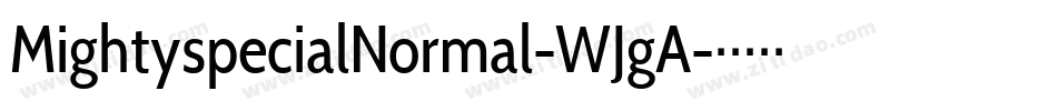 MightyspecialNormal-WJgA字体转换
