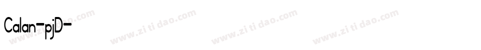 Calan-pjD字体转换
