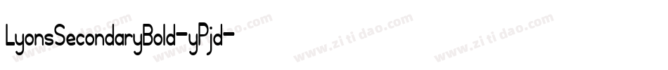 LyonsSecondaryBold-yPjd字体转换