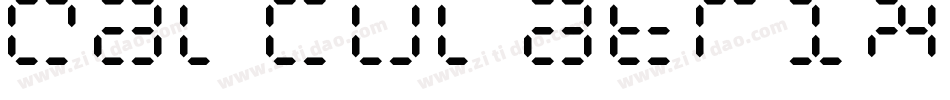 Calculatrix24Regular-4VOp字体转换