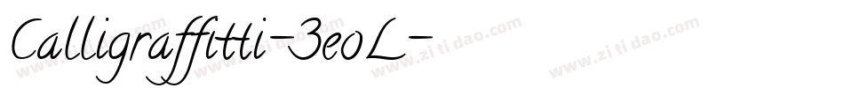Calligraffitti-3eoL字体转换
