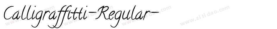 Calligraffitti-Regular字体转换