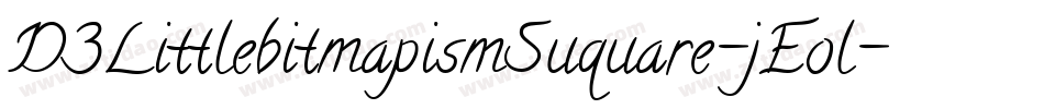 D3LittlebitmapismSuquare-jEol字体转换