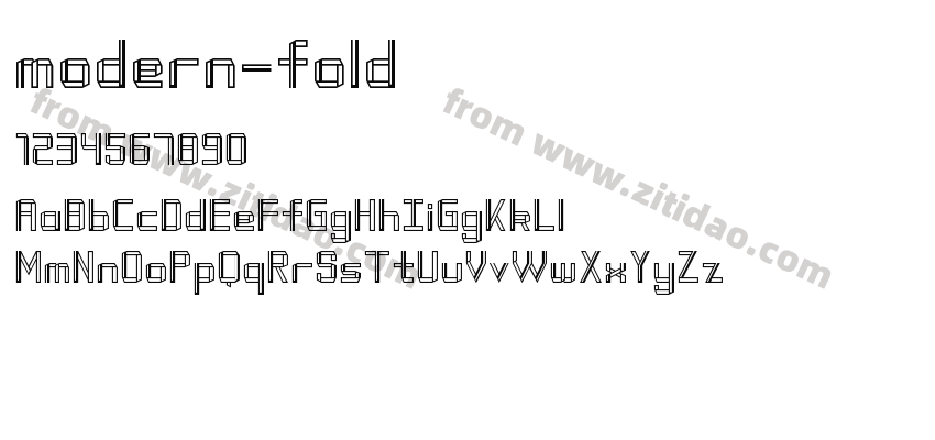 modern-fold字体预览