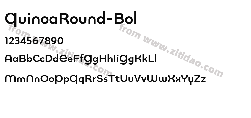 QuinoaRound-Bol字体预览