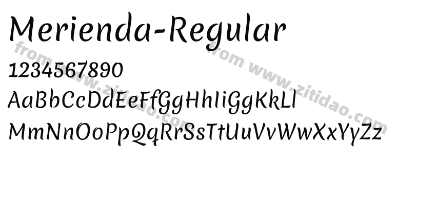 Merienda-Regular字体预览