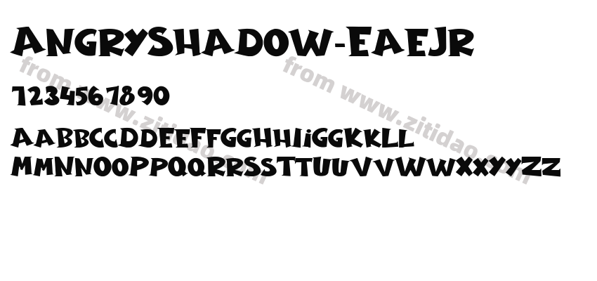 AngryShadow-EaeJr字体预览