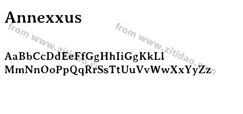 Annexxus字体预览