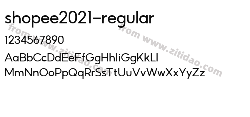 shopee2021-regular字体预览