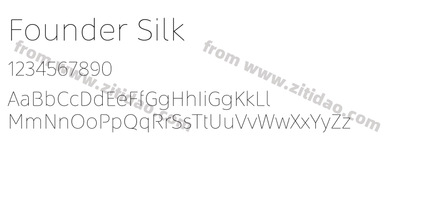 Founder Silk字体预览