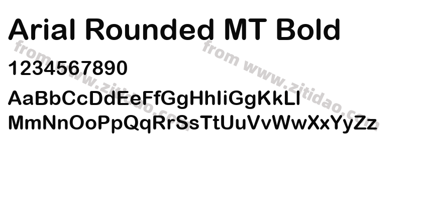 Arial Rounded MT Bold字体预览