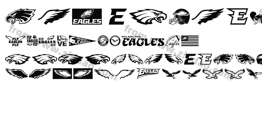 Fly Eagles Fly字体预览