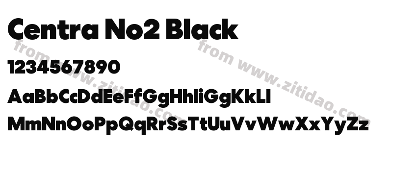 Centra No2 Black字体预览