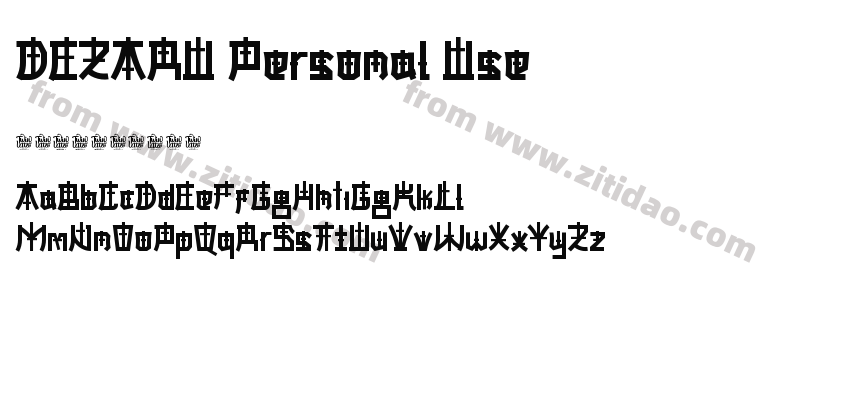 DEZARU Personal Use字体预览